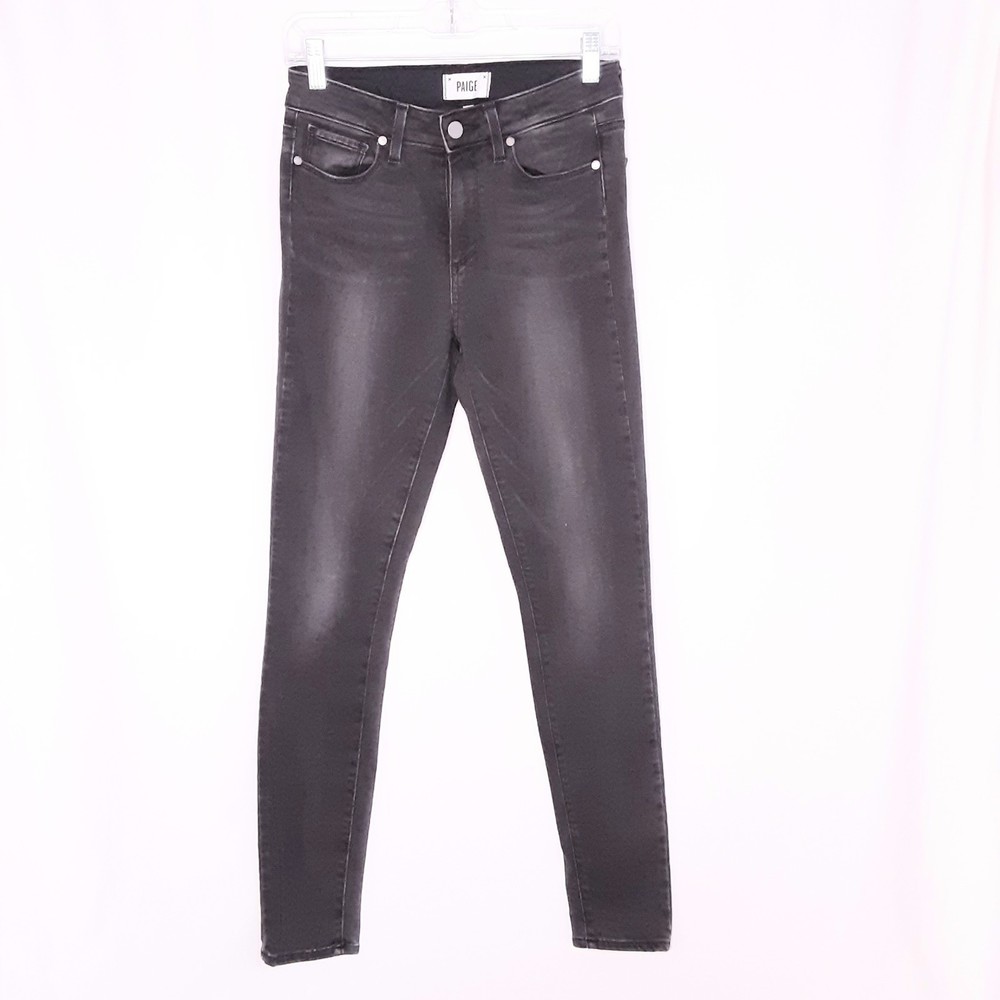 💎Paige Women’s Hoxton Ultra Skinny Faded Black Jeans Size 27
